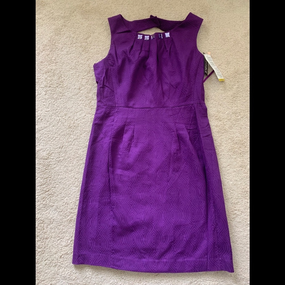 Purple sheath dress by Julian Taylor